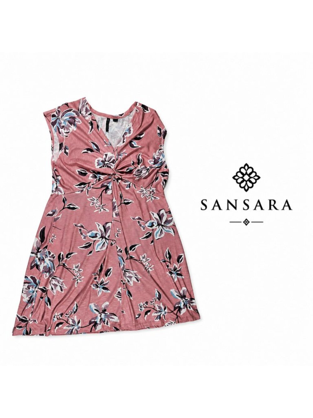SANSARA  Floral Sleeveless Dress 2XL